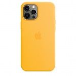 Capa em silicone c/ MagSafe Para iPhone 12 Pro Max Amarelo girassol