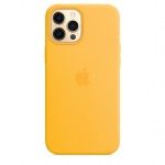 Capa em silicone c/ MagSafe Para iPhone 12 Pro Max Amarelo girassol