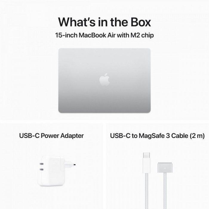 MacBook Air 15 M2 8c/10c 256GB Prateado