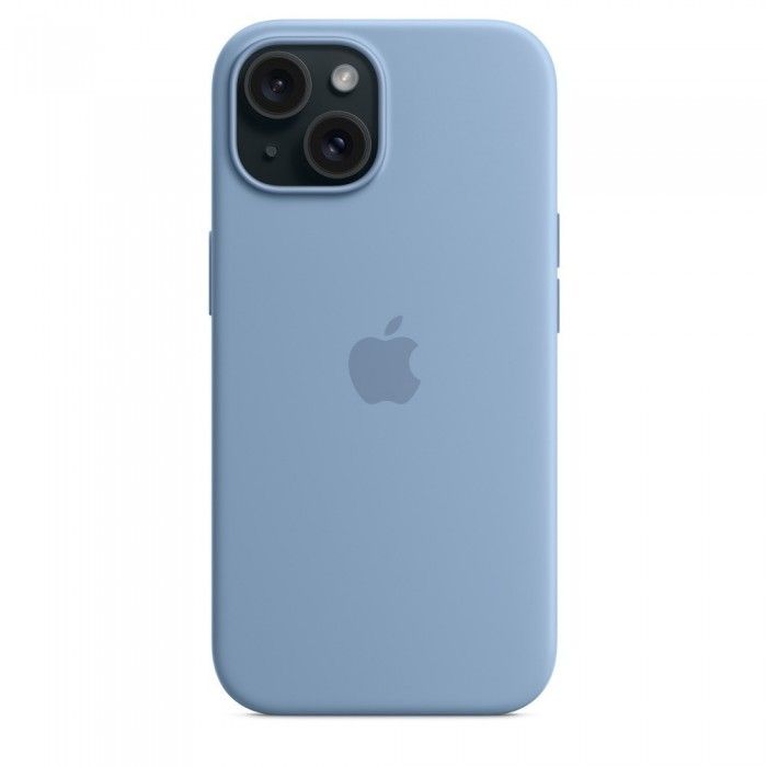 iPhone 15 Silicone Azul-inverno