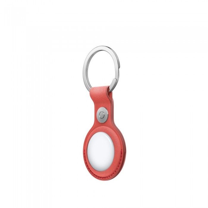 AirTag FineWoven Key Ring - Coral
