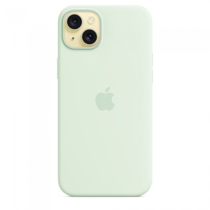 iPhone 15 Plus Silicone Verde-menta suave