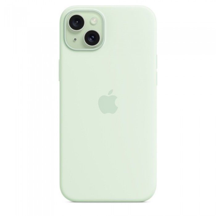 iPhone 15 Plus Silicone Verde-menta suave