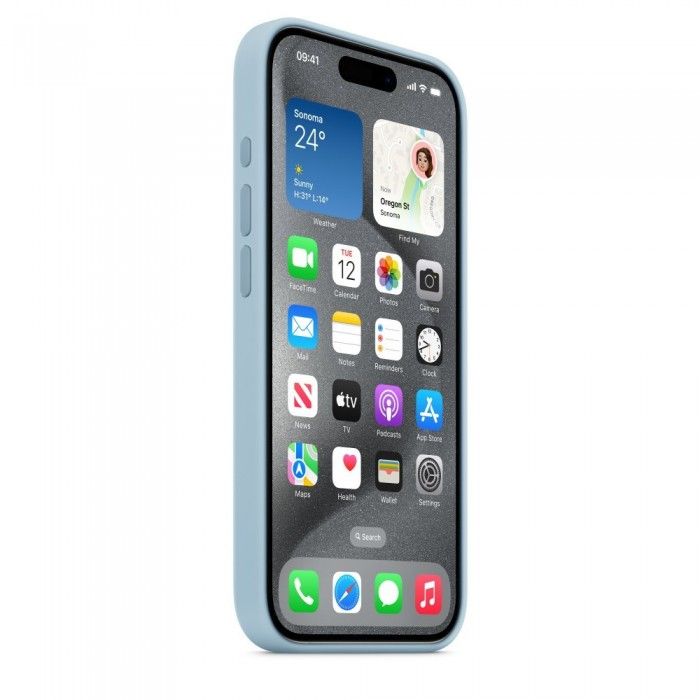 iPhone 15 Pro Silicone Azul-claro