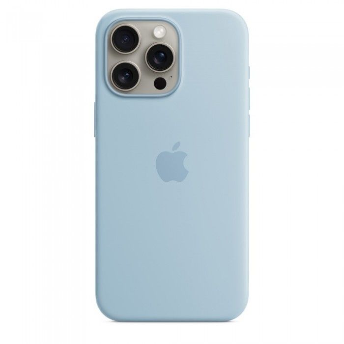 iPhone 15 Pro Max Silicone Azul-claro