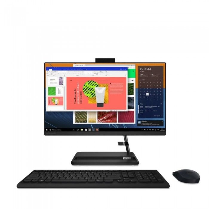 Ideacentre Aio 3 24Ada6-332 - Amd Athlon Silver 3050U 8Gb 256Gb Ssd 23.8P Fhd W11 Home - Preto