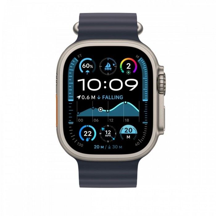 49mm Azul Ocean - Acabamento Titnio Natural