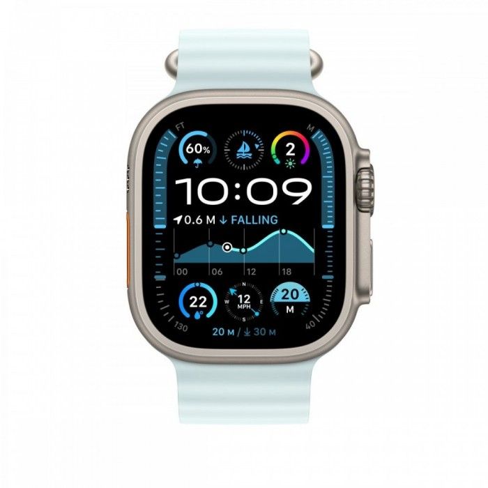 49mm Azul gelo Ocean - Acabamento Titnio Natural