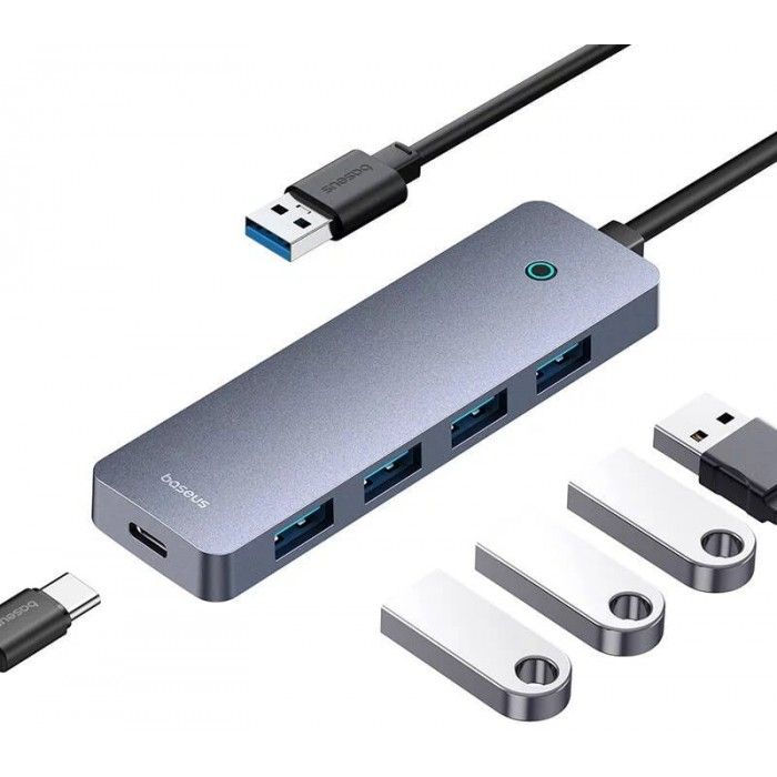 Hub Usb Ultrajoy 4In1 100Cm Cinza