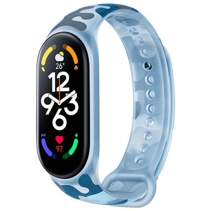 Bracelete Smart Band 7 Strap Khaki Blue