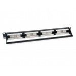 Patch Panel Cat.6 24-Port 19 Inch 1U: Preto - 135426
