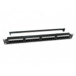 Patch Panel Cat.6 24-Port 19 Inch 1U: Preto - 135426
