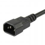 Power Strip IEC Connector with 3 x Schuko C13 Socket. Preto