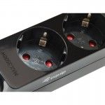 Power Strip IEC Connector with 3 x Schuko C13 Socket. Preto