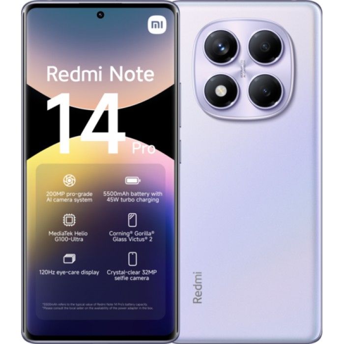 Smartphone Redmi Note 14 Pro Aurora Purple 8GB+256GB