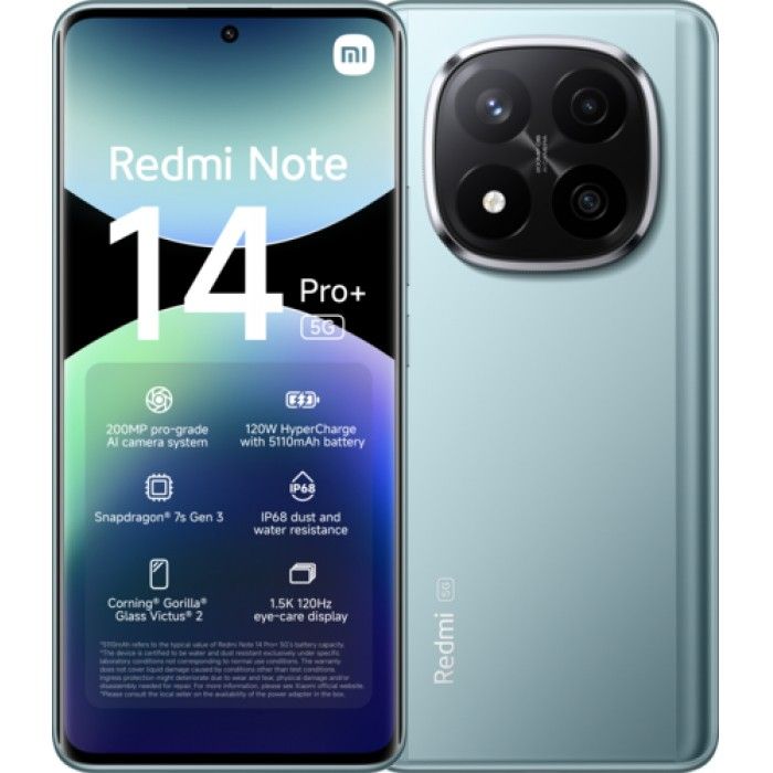 Smartphone Redmi Note 14 Pro+ 5G Frost Blue 8GB+256GB