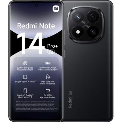 Smartphone Redmi Note 14 Pro+ 5G Midnight Black 8GB+256GB