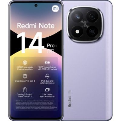 Smartphone Redmi Note 14 Pro+ 5G Lavender Purple 8GB+256GB