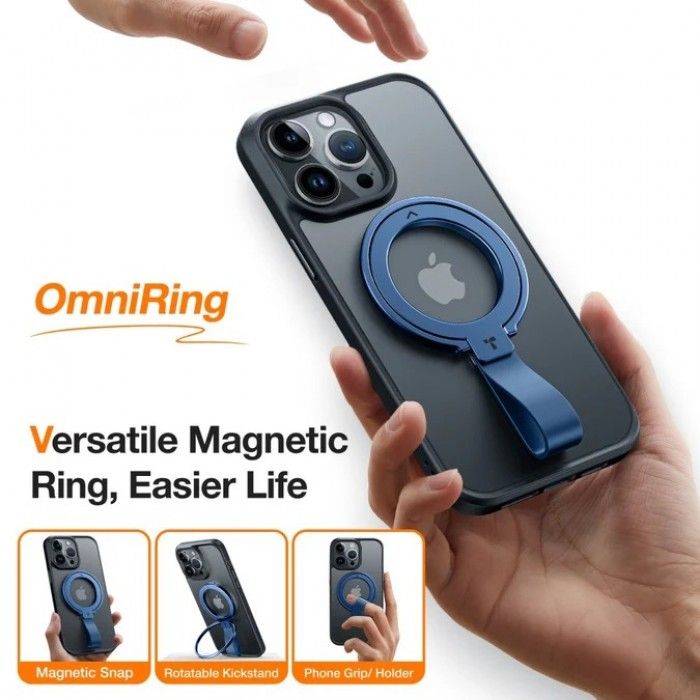Suporte Torras Omniring Magnetic Ring For Any Phone Case Navy Blue