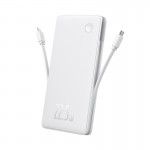 Power Bank Airpow Lite 10000mAh 22.5W Dual-Cable Moon White