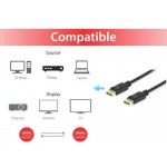 Display Port 1.4 Cabo M/M 5.0M WITH LATCH Preto