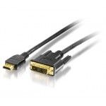 HDMI / -DVI Digital Adaptador Cable 2.0m. M / M. Preto. HQ