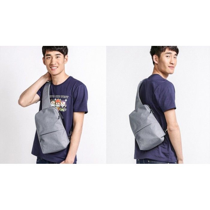 Mochila Mi City Sling 9P Cinza Claro