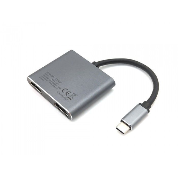 Hub USB-C para 4 Portas. 2xHDMI. 1xUSB. 1xUSB-C - 133484