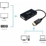 Adaptador DisplayPort p/ VGA / HDMI / DVI PRETO
