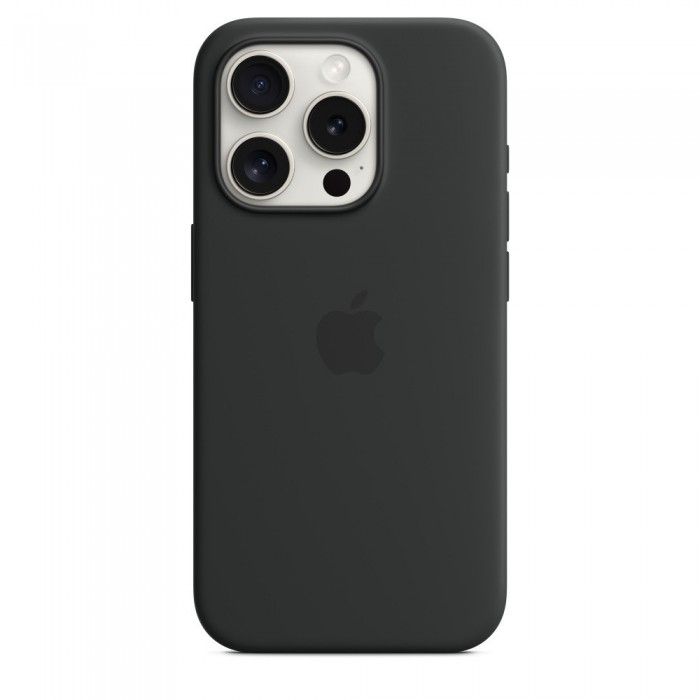 Capa MagSafe iPhone 15 Pro Silicone Preto