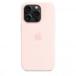Capa MagSafe iPhone 15 Pro Silicone Rosa-claro