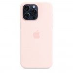 Capa MagSafe iPhone 15 Pro Max Silicone Rosa-claro