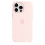 Capa MagSafe iPhone 15 Pro Max Silicone Rosa-claro