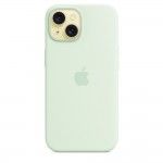 Capa MagSafe iPhone 15 Silicone Verde-menta suave