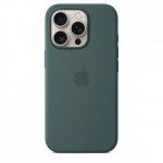 Capa MagSafe iPhone 16 Pro Silicone Verde lago
