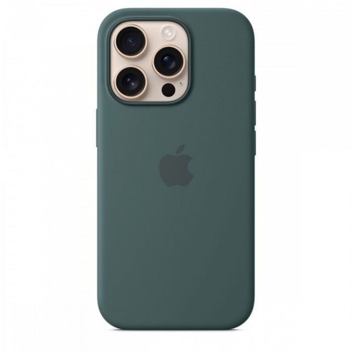 Capa MagSafe iPhone 16 Pro Silicone Verde lago