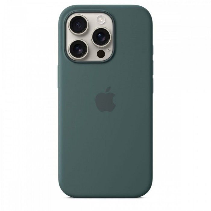 Capa MagSafe iPhone 16 Pro Silicone Verde lago