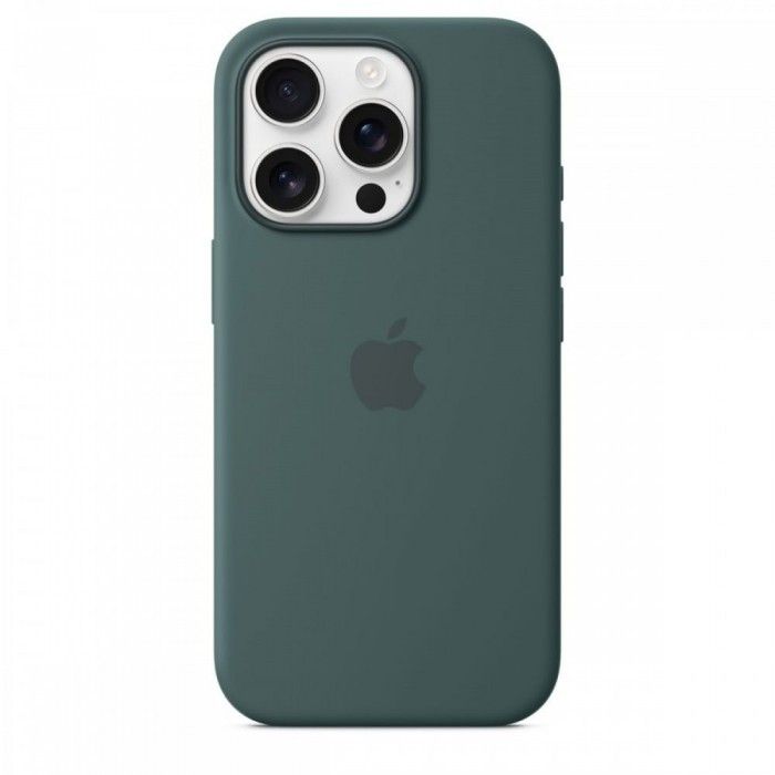 Capa MagSafe iPhone 16 Pro Silicone Verde lago