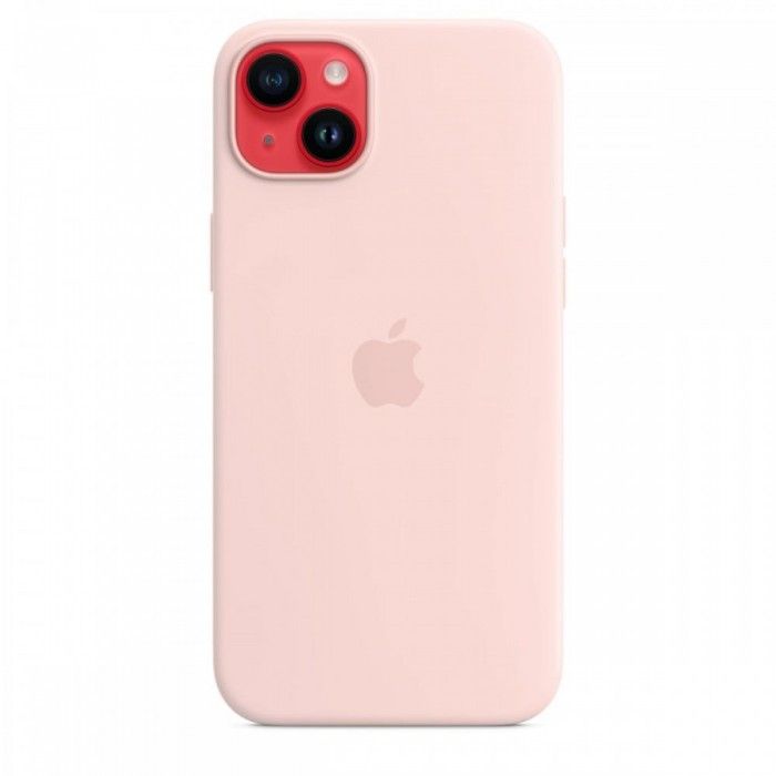 Capa MagSafe iPhone 14 Plus Silicone Rosa giz