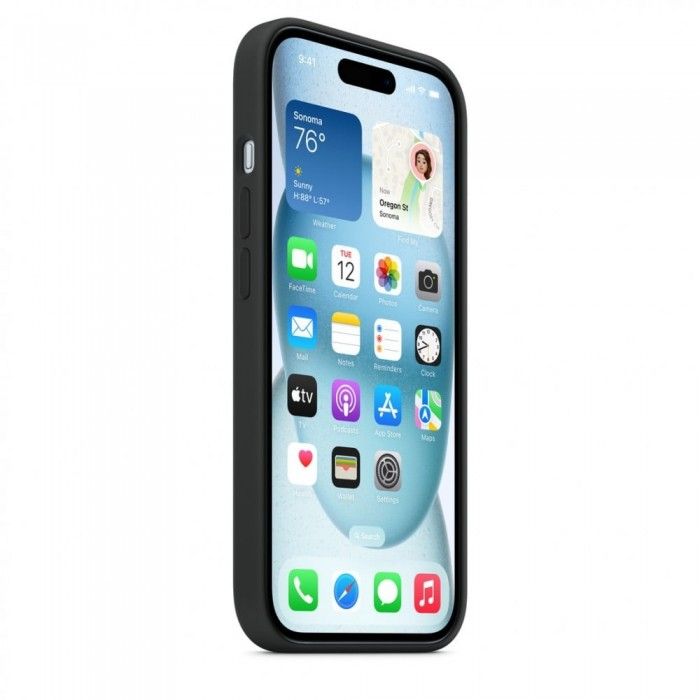 Capa MagSafe iPhone 15 Silicone Preto