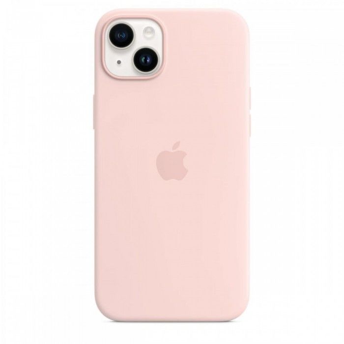 Capa MagSafe iPhone 14 Plus Silicone Rosa giz