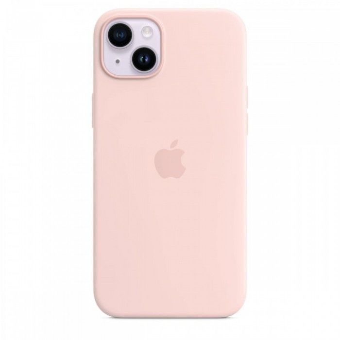 Capa MagSafe iPhone 14 Plus Silicone Rosa giz
