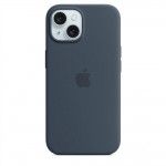 Capa MagSafe iPhone 15 Silicone Azul trovoada