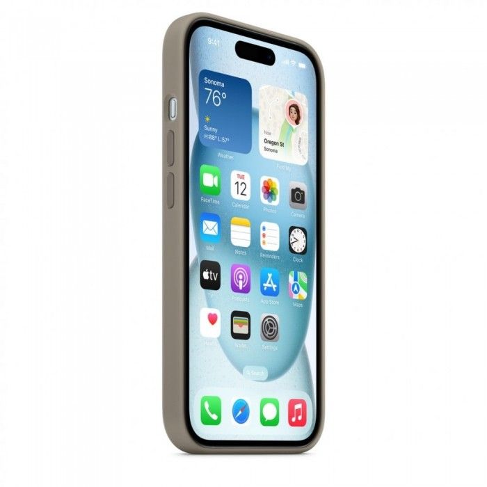 Capa MagSafe iPhone 15 Silicone Barro