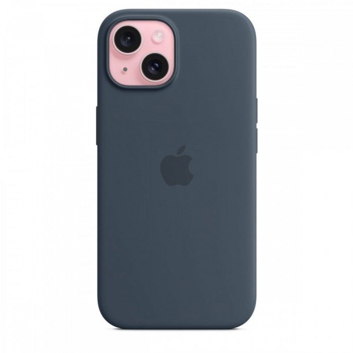 Capa MagSafe iPhone 15 Silicone Azul trovoada
