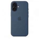 Capa MagSafe iPhone 16 Silicone Azul denim