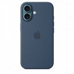Capa MagSafe iPhone 16 Silicone Azul denim