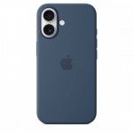 Capa MagSafe iPhone 16 Silicone Azul denim