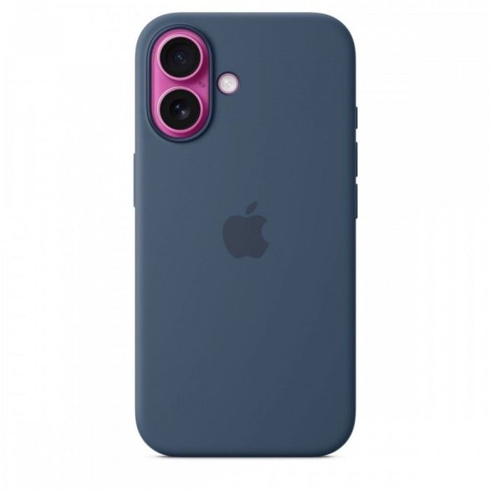 Capa MagSafe iPhone 16 Silicone Azul denim