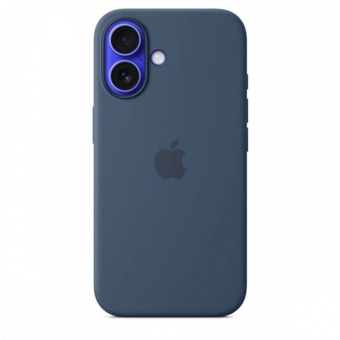 Capa MagSafe iPhone 16 Silicone Azul denim